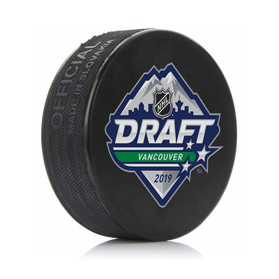 NHL 2019 Vancouver Logo Draft Puck - Dynasty Sports & Framing