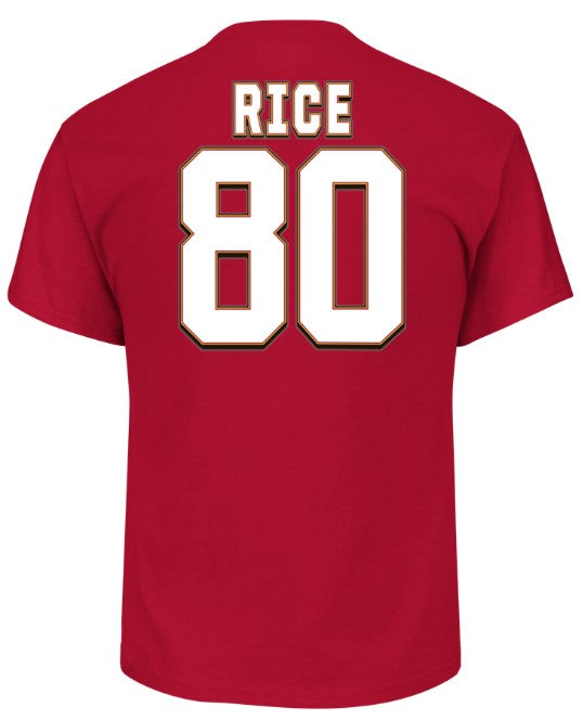 Jerry Rice San Francisco 49ers Hall of Fame Inductee Player Name & Number T-Shirt