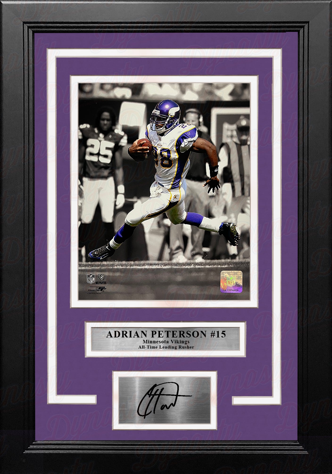 Adrian Peterson Minnesota Vikings 8' x 10' Spotlight Framed