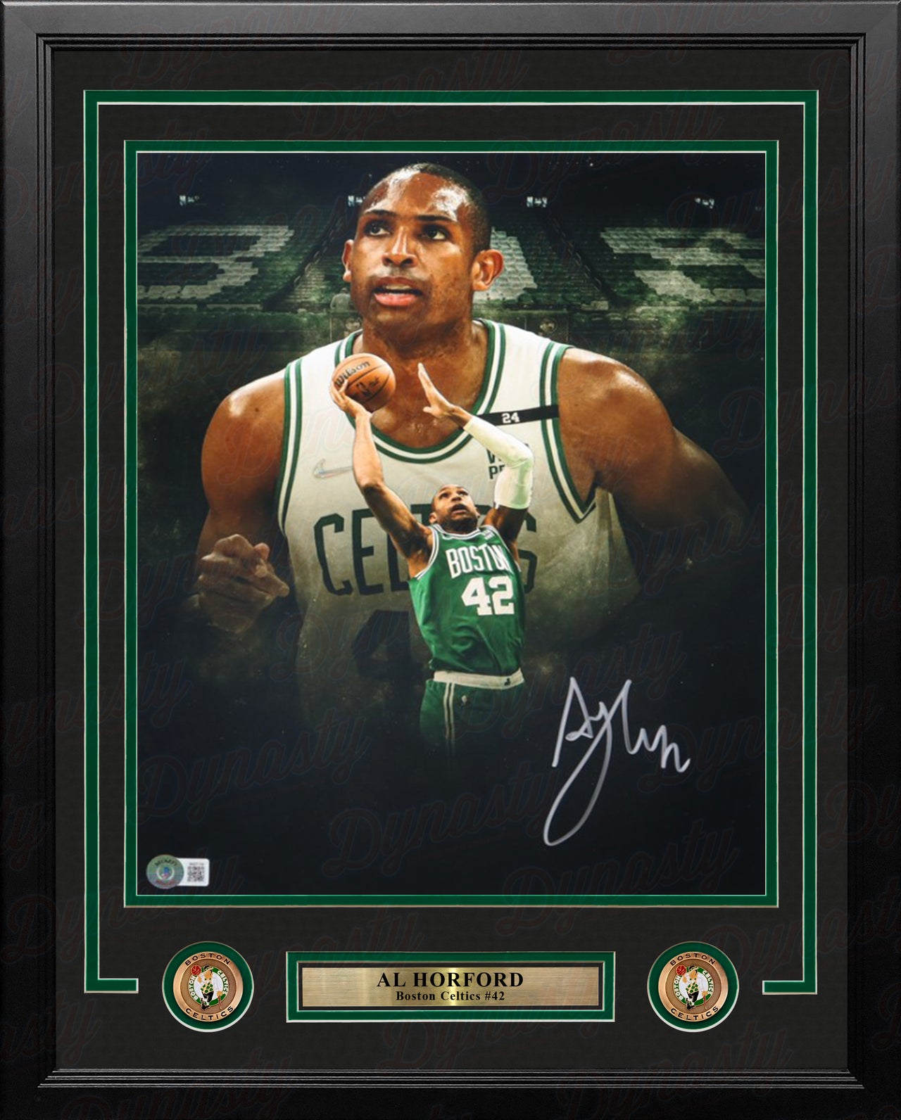 Al Horford Boston Celtics Autographed 11" x 14" Framed Collage Basketball Photo - Dynasty Sports & Framing 