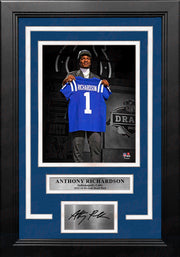 Anthony Richardson Indianapolis Colts 8" x 10" Framed Draft Football Photo with Engraved Autograph - Dynasty Sports & Framing 