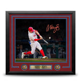 Austin Hays Blackout Swing Autographed Philadelphia Phillies 11" x 14" Framed Baseball Photo - Dynasty Sports & Framing