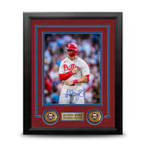 Austin Hays Chest Pound Autographed Philadelphia Phillies 8" x 10" Framed Baseball Photo - Dynasty Sports & Framing