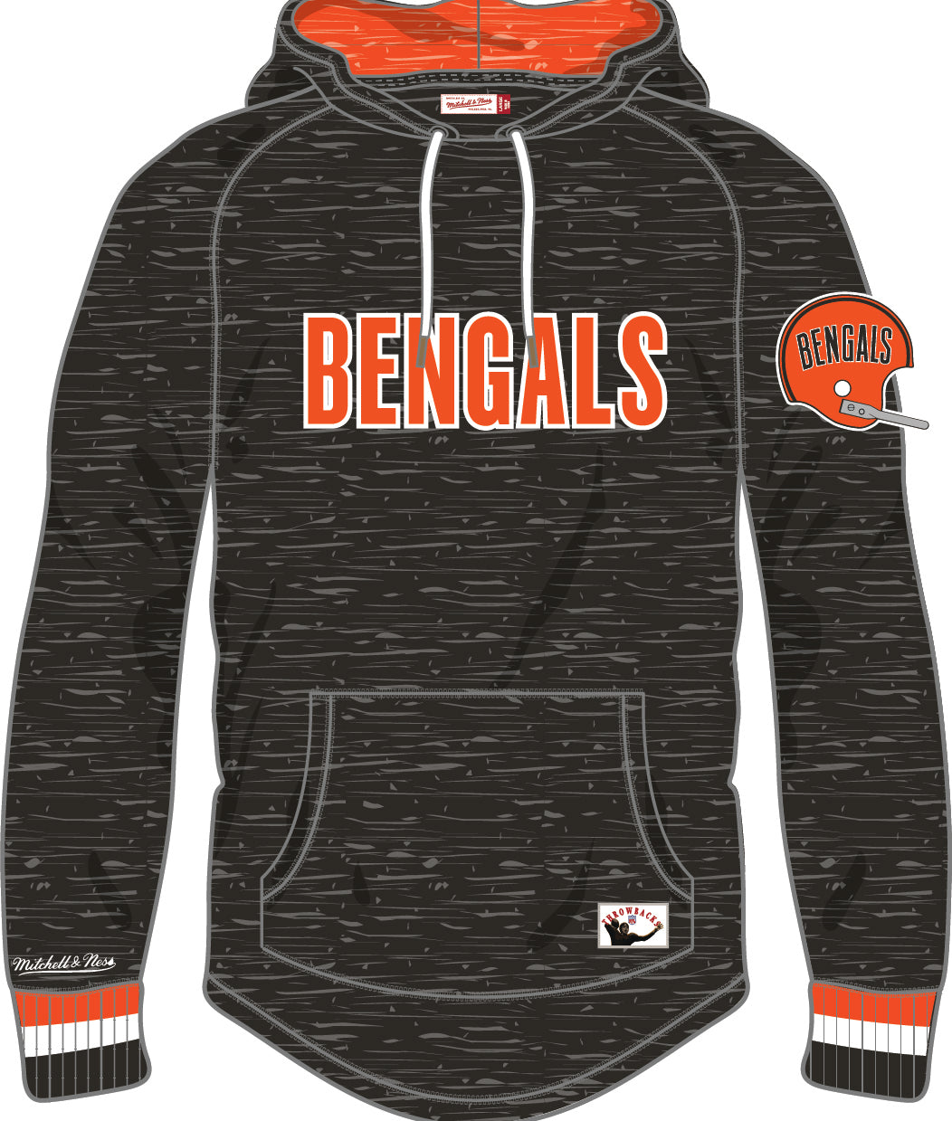 Cincinnati Bengals Mitchell & Ness Legendary Slub Long-Sleeve Hoodie