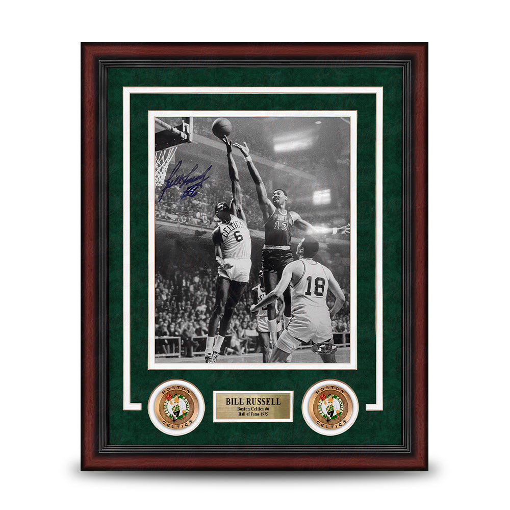 Bill Russell v. Wilt Boston Celtics Autographed 8