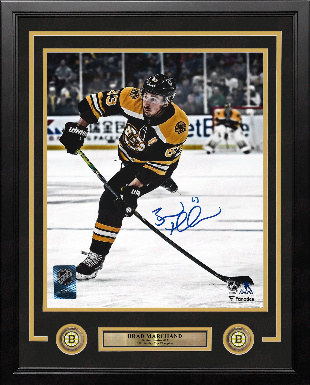 Brad Marchand Slapshot Boston Bruins Autographed 11" x 14" Framed Hockey Photo