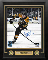 Brad Marchand Slapshot Boston Bruins Autographed 16" x 20" Framed Hockey Photo - Dynasty Sports & Framing