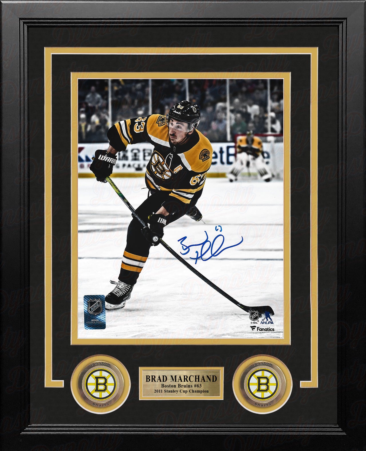 Brad Marchand Slapshot Boston Bruins Autographed 8" x 10" Framed Hockey Photo