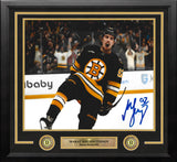 Marat Khusnutdinov Celebration Boston Bruins Autographed 11" x 14" Framed Hockey Photo - Dynasty Sports & Framing