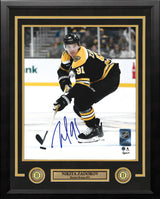 Nikita Zadorov in Action Boston Bruins Autographed 11" x 14" Framed Hockey Photo - Dynasty Sports & Framing