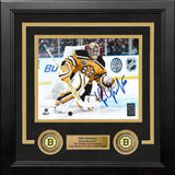 Tim Thomas 2010 Winter Classic Action Boston Bruins Autographed 8" x 10" Framed Hockey Photo - Dynasty Sports & Framing