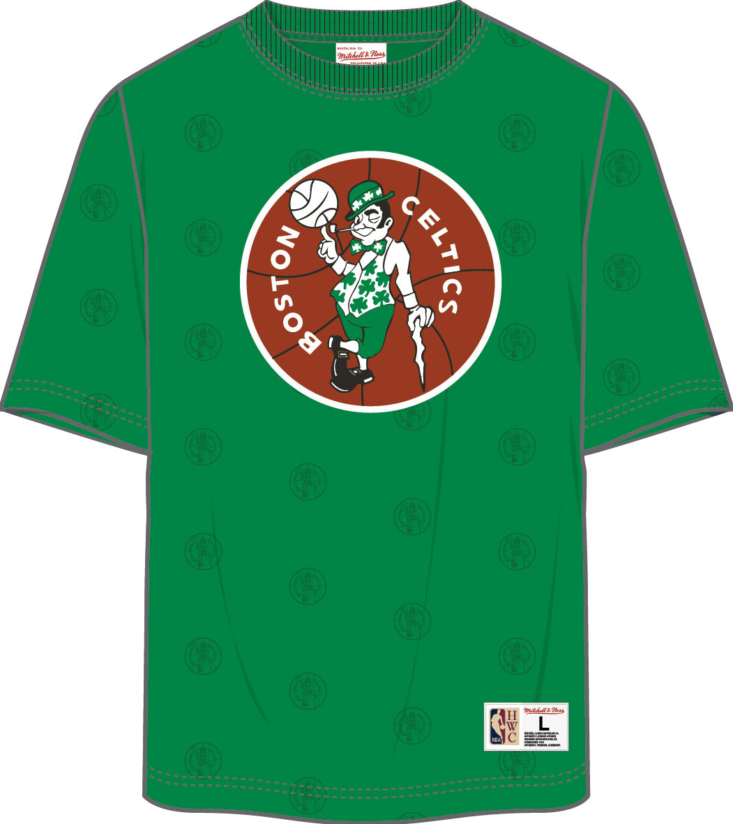 Boston Celtics Mitchell Ness All Over Print T-Shirt NBA