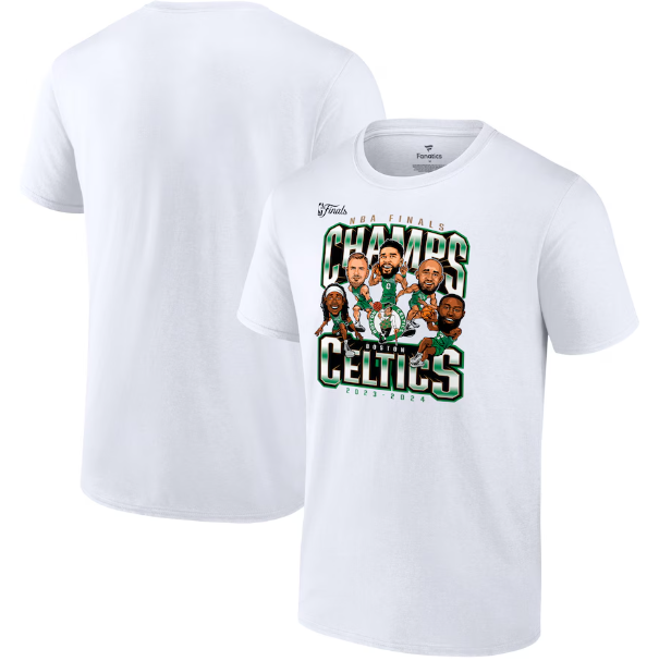BostonCeltics 2024NBAFinalsChampionsTシャツ Boston Celtics 2024 Finals Champions Caricature T-Shirt | Celtics