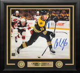 Charlie Coyle in Action Boston Bruins Autographed 11" x 14" Framed Hockey Photo - Dynasty Sports & Framing