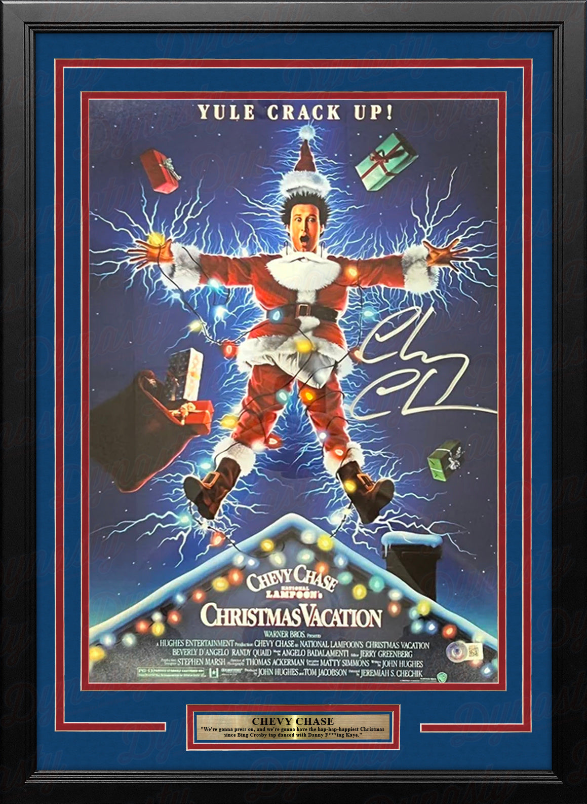 Chevy Chase Autographed "National Lampoon's Christmas Vacation" 11" x 17" Framed Movie Photo