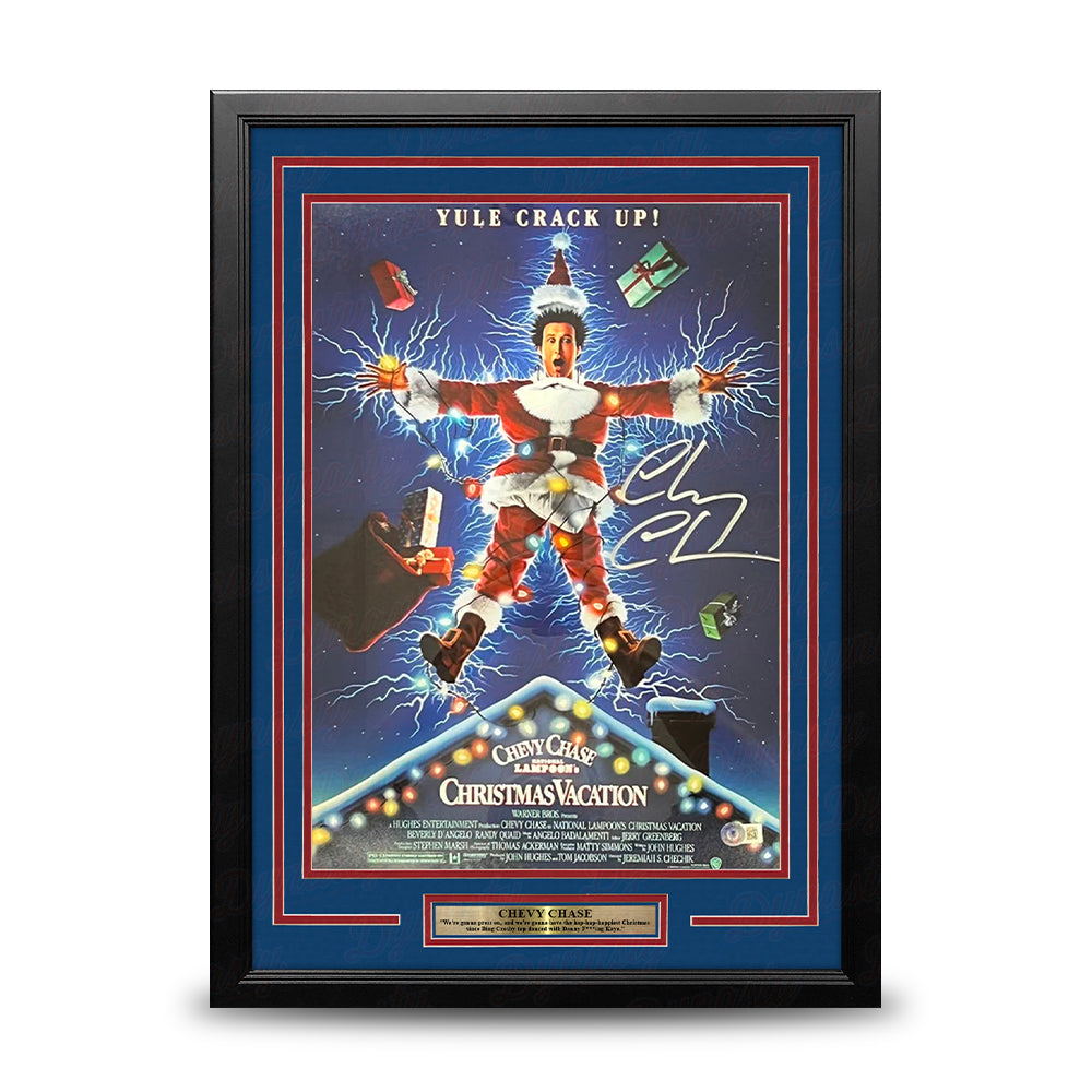 Chevy Chase Autographed "National Lampoon's Christmas Vacation" 11" x 17" Framed Movie Photo