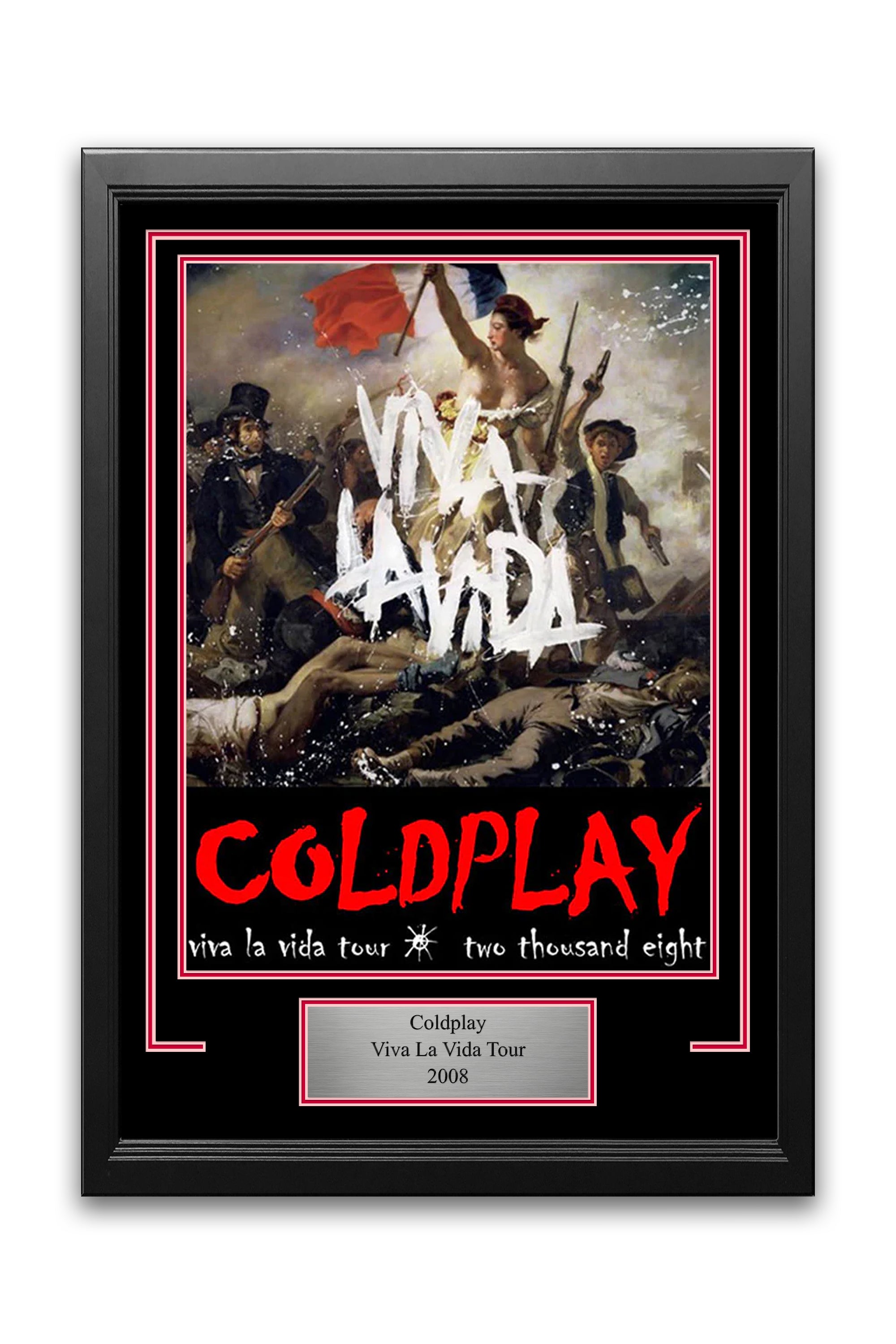 COLDPLAY VIVA LA VIDA ライブ告知ポスター Coldplay 2008 Viva la Vida World Tour Concert Poster Frame