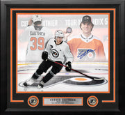 Cutter Gauthier Philadelphia Flyers Autographed 11" x 14" Framed Draft Hockey Collage Photo - Dynasty Sports & Framing