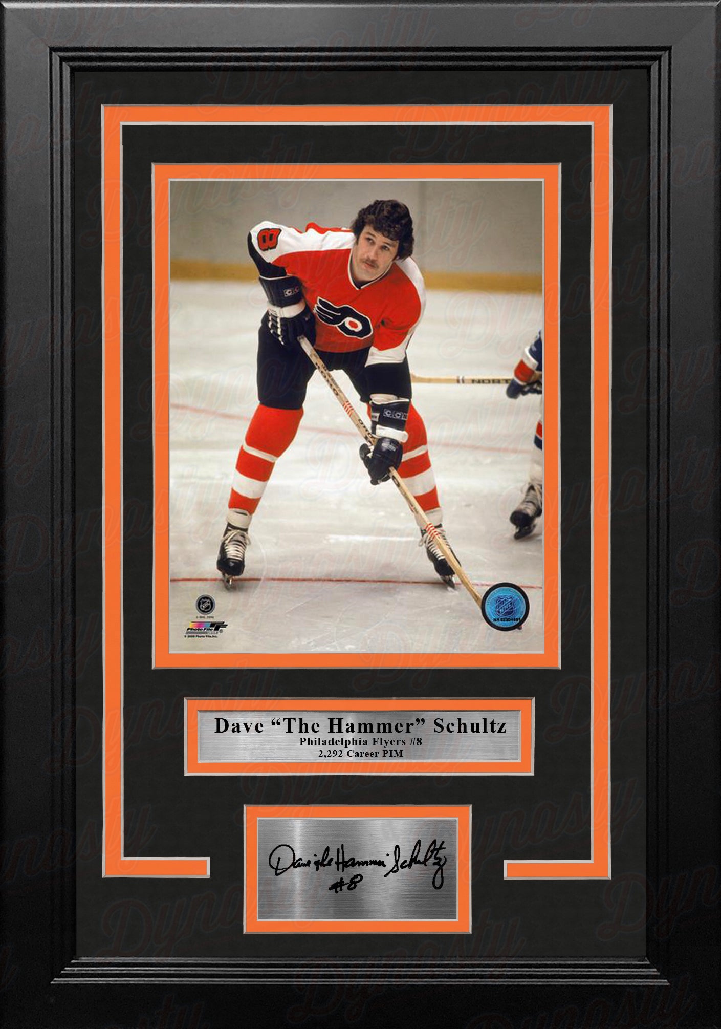 Dave Schultz Signed 20x29 Canvas Framed Flyers White Action - NHL Auctions