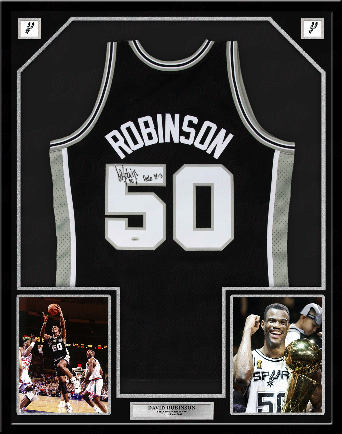 David Robinson San Antonio Spurs Autographed Framed Basketball Jersey