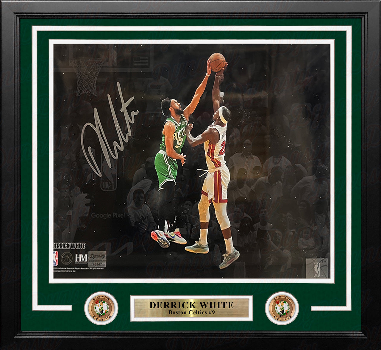 Derrick White v. Butler Boston Celtics Autographed 16" x 20" Framed Basketball Photo