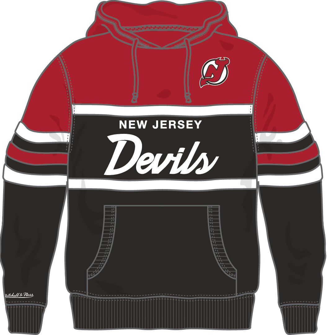 New Jersey Devils Mitchell Ness Head Coach Hoodie NHL Hockey