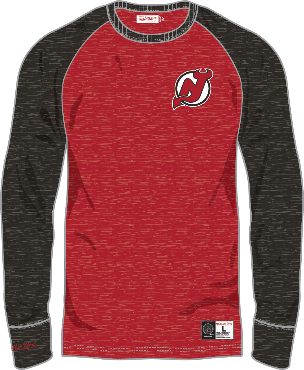 New Jersey Devils Mitchell Ness Legendary Slub Long-Sleeve Shirt