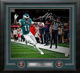 AJ Brown Super Bowl LIX Action Philadelphia Eagles Autographed 16" x 20" Framed Football Photo - Dynasty Sports & Framing