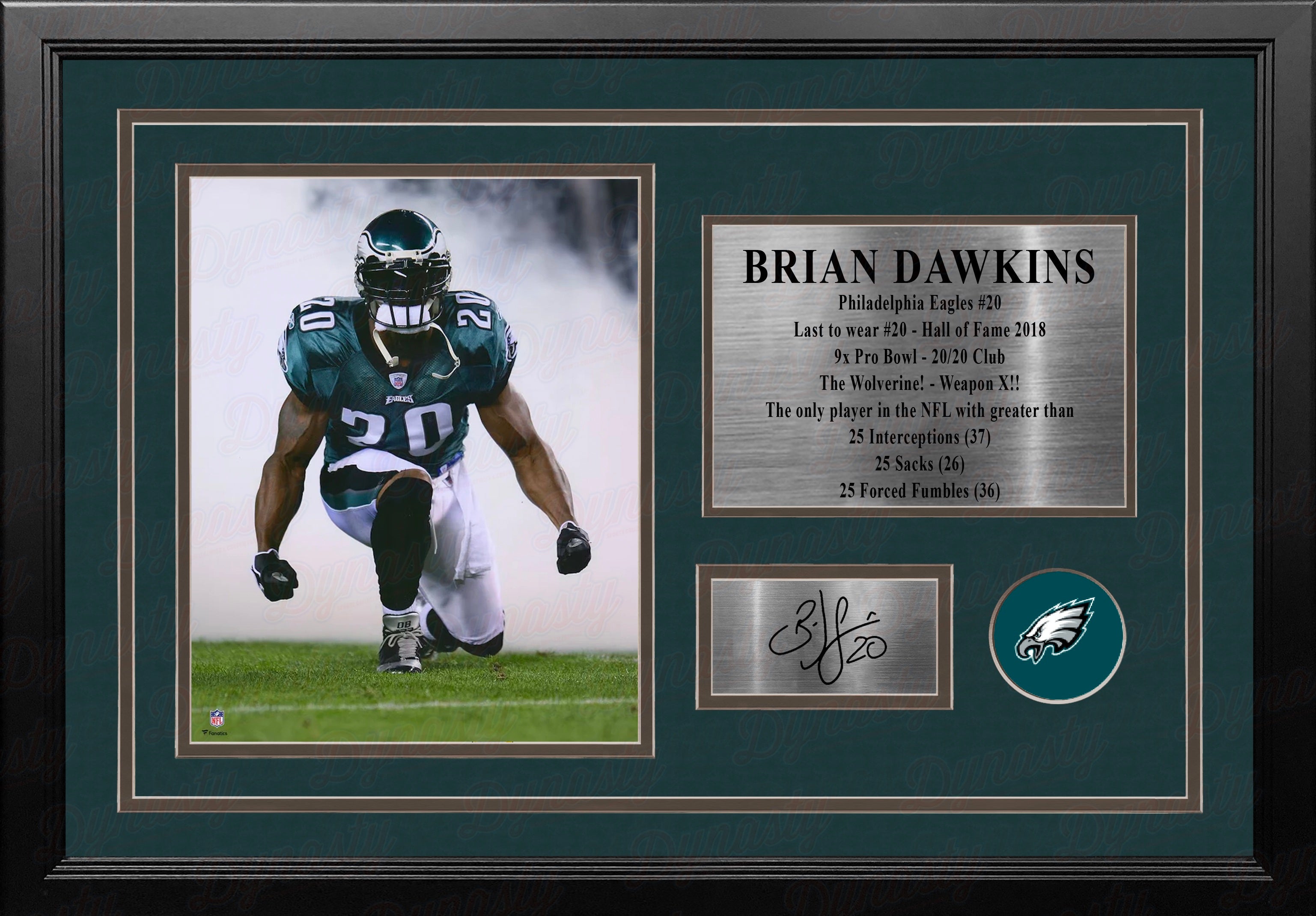 Brian Dawkins Philadelphia Eagles 8x10 Framed Football Photo with