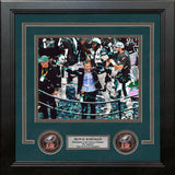 Howie Roseman Super Bowl Confetti Philadelphia Eagles Autographed 8" x 10" Framed Football Photo - Dynasty Sports & Framing