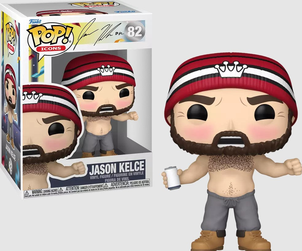 Jason Kelce Shirtless Philadelphia Eagles Funko Pop with Pop Protector