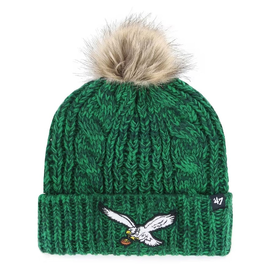 Philadelphia Eagles '47 Women's Meeko Historic Logo Cuffed Knit Hat - Kelly Green
