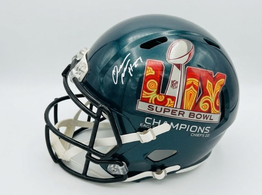 Quinyon Mitchell Eagles Signed Super Bowl LIX Champs Full-Size Helmet