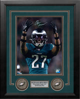 Quinyon Mitchell Celebration Philadelphia Eagles Autographed 8" x 10" Framed Photo - Dynasty Sports & Framing