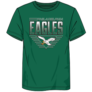 Philadelphia Eagles Throwback V Logo Kelly Green T Shirt