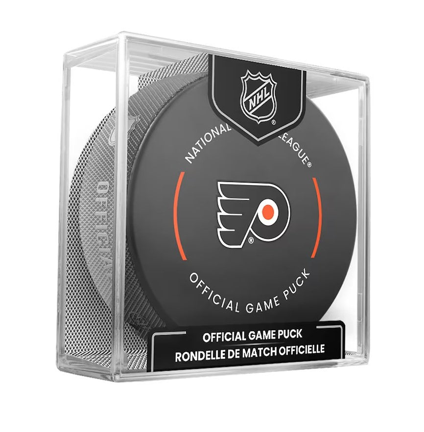 Philadelphia Flyers 2022-23 Season Official Game Puck with Case