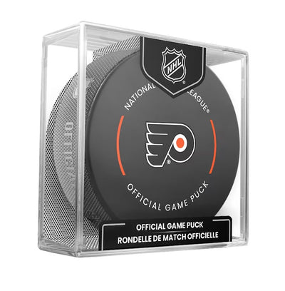 Philadelphia Flyers 2022-23 Season Official Game Puck with Case - Dynasty Sports & Framing