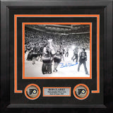 Bob Clarke Stanley Cup Celebration Philadelphia Flyers Autographed 8" x 10" Framed Hockey Photo - Dynasty Sports & Framing