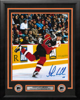 John LeClair Slapshot Philadelphia Flyers Autographed 11" x 14" Framed Hockey Photo - Dynasty Sports & Framing