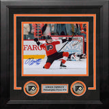 Owen Tippett in Orange Philadelphia Flyers Autographed 8" x 10" Framed Hockey Photo - Dynasty Sports & Framing