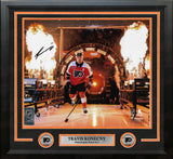 Travis Konecny Fire Entrance Philadelphia Flyers Autographed 16" x 20" Framed Hockey Photo - Dynasty Sports & Framing