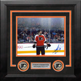 Tyson Foerster in Orange Autographed Philadelphia Flyers 8" x 10" Framed Hockey Photo - Dynasty Sports & Framing