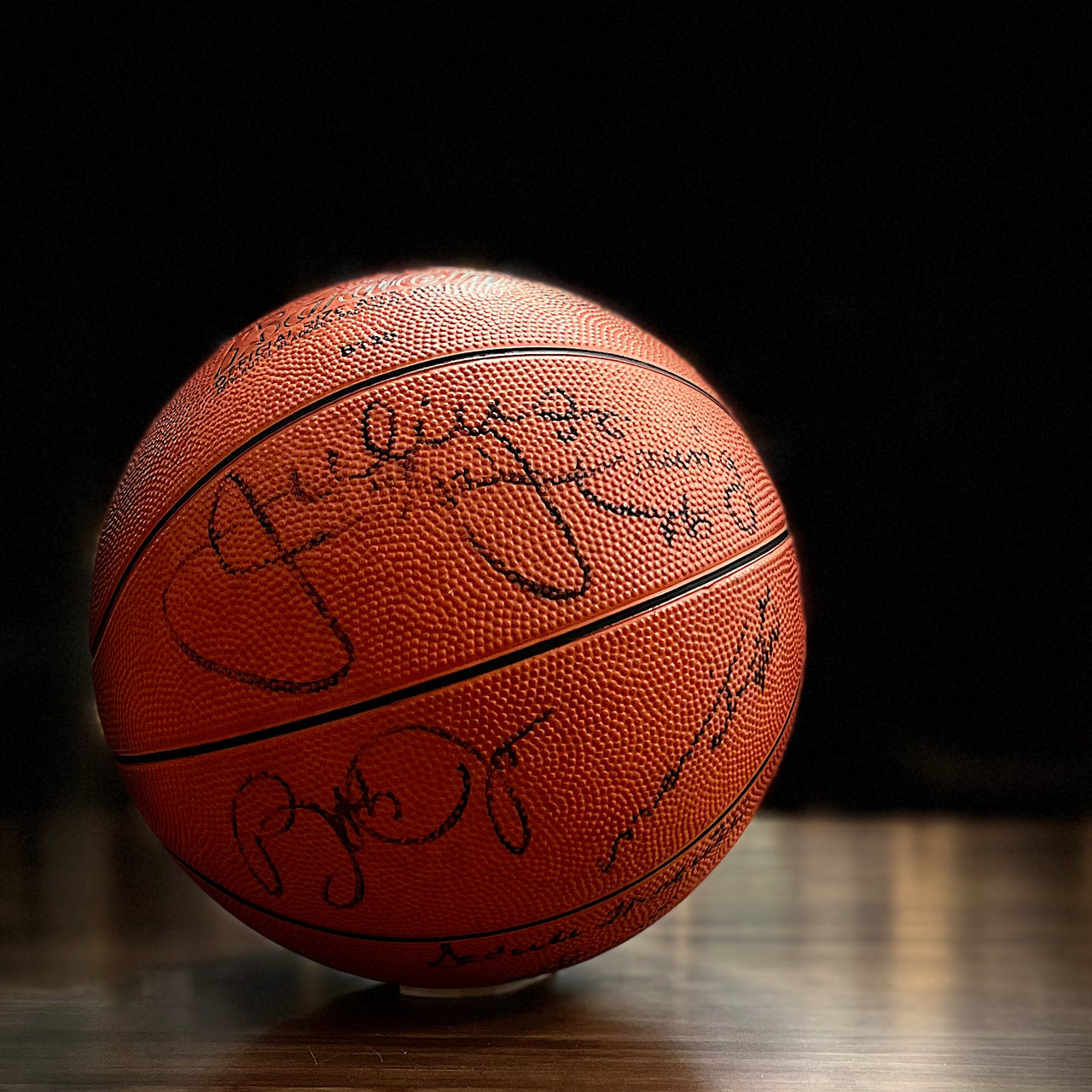 Philadelphia 76ers '84-85 Team-Signed Basketball (15 Autographs: Includes Erving, Malone, & Barkley)