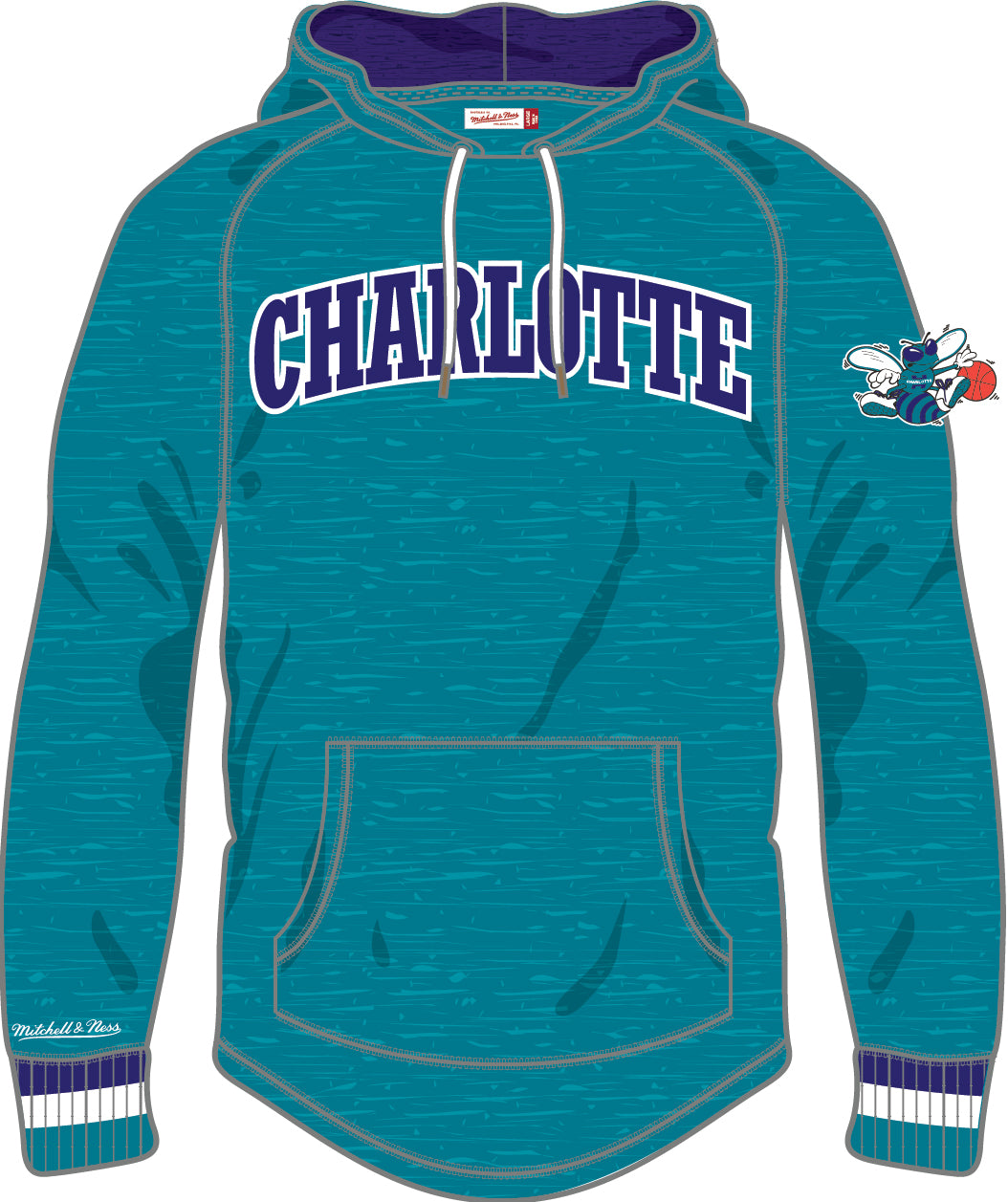 Charlotte Hornets Mitchell & Ness Legendary Slub Long-Sleeve Hoodie