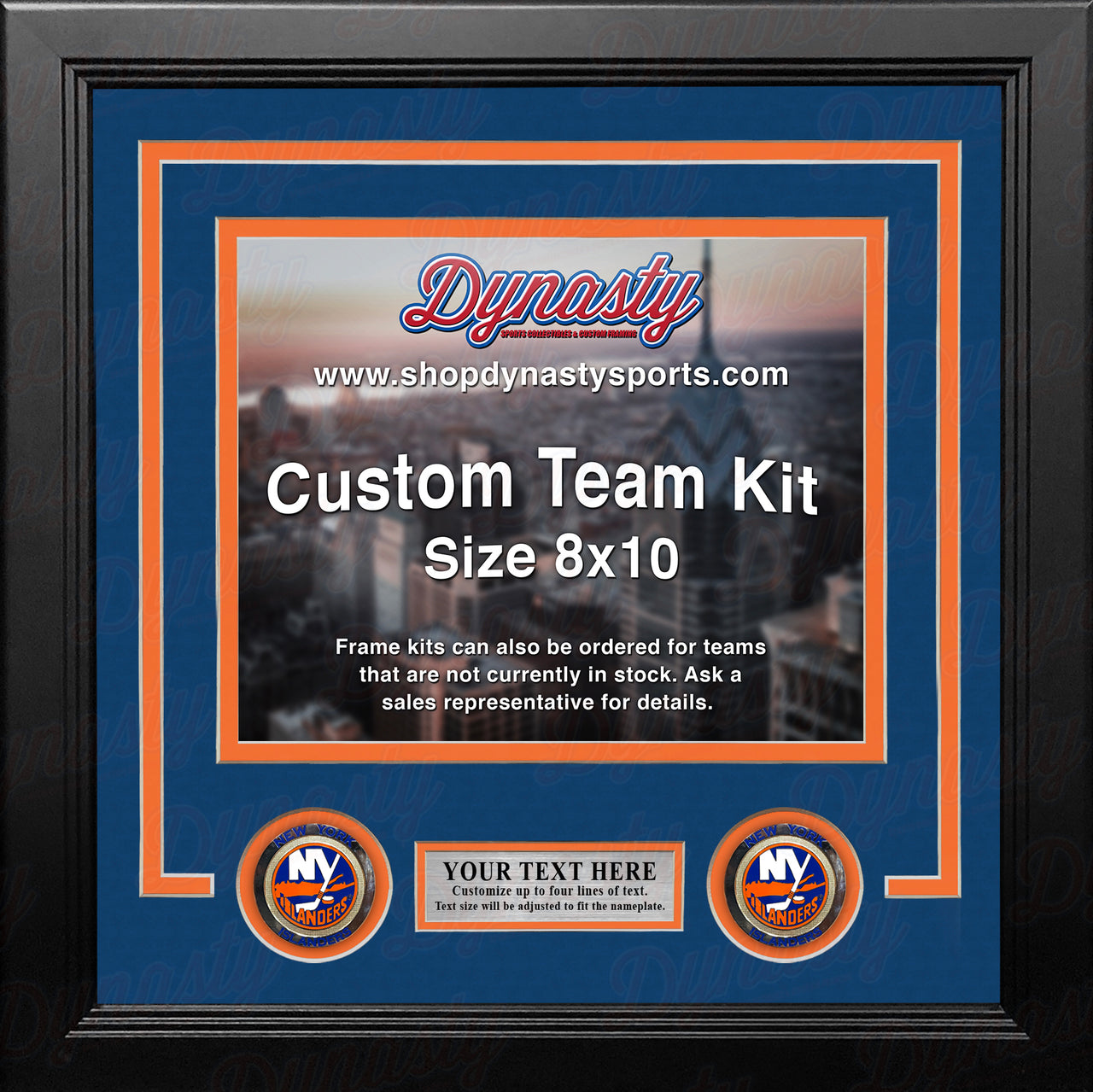 New York Islanders Custom NHL Hockey 8x10 Picture Frame Kit (Multiple Colors)