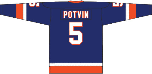 Denis Potvin New York Islanders Mitchell & Ness 1982 Captain Patch Blue Line Player Jersey
