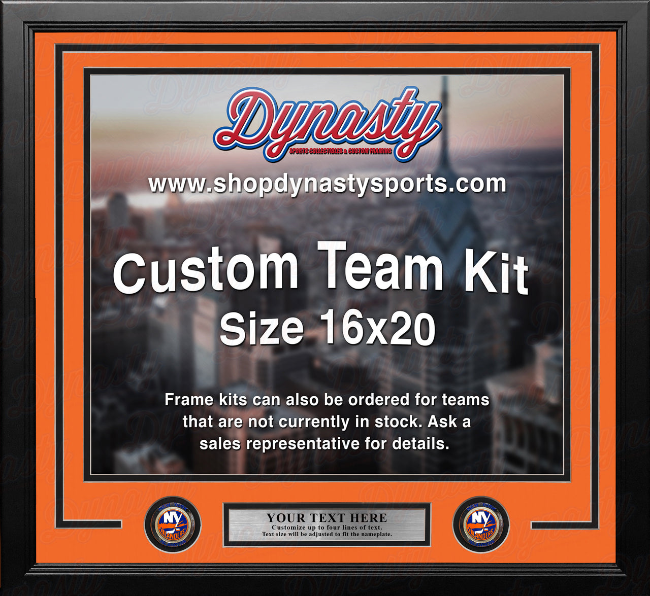 New York Islanders Custom NHL Hockey 16x20 Picture Frame Kit (Multiple Colors)