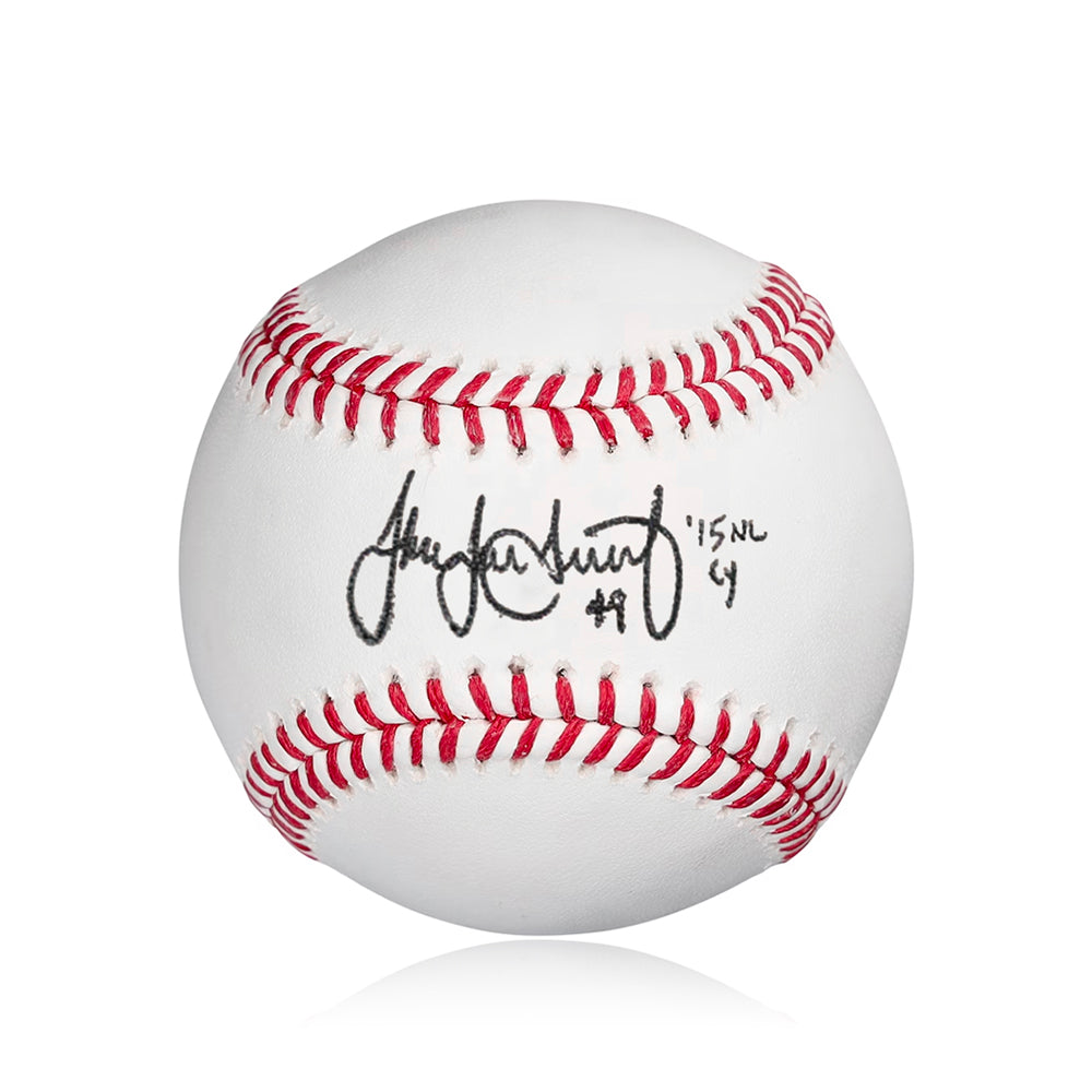 Jake Arrieta Autographed Chicago Cubs Major League Baseball with Cy Young Inscription