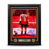 Jamie Drysdale Orange Spotlight Philadelphia Flyers Autographed 11" x 14" Framed Hockey Photo - Dynasty Sports & Framing