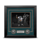 Jeremiah Trotter, Sr. Blackout Philadelphia Eagles Autographed 8" x 10" Framed Football Photo - Dynasty Sports & Framing